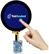 TekGroAml 4 Inch 720x720 Round Capacitive Touch LCD Display,Micro H/D Board | 300 nits Circular S...