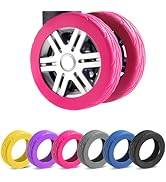 8 Pcs Upgrade Luggage Wheel Covers, Carry On Luggage Suitcases,Wear-Resistant, Anti-Noise, Silico...