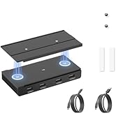 EJAY 10Gbps Magnetic USB-C Hub, 4-Port USB 3.2 Gen2 Data Transfer, Includes Sliding Rail, Screws ...