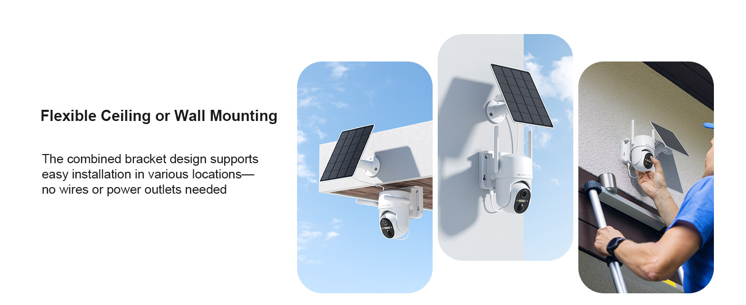 Flexible wireless camera installation