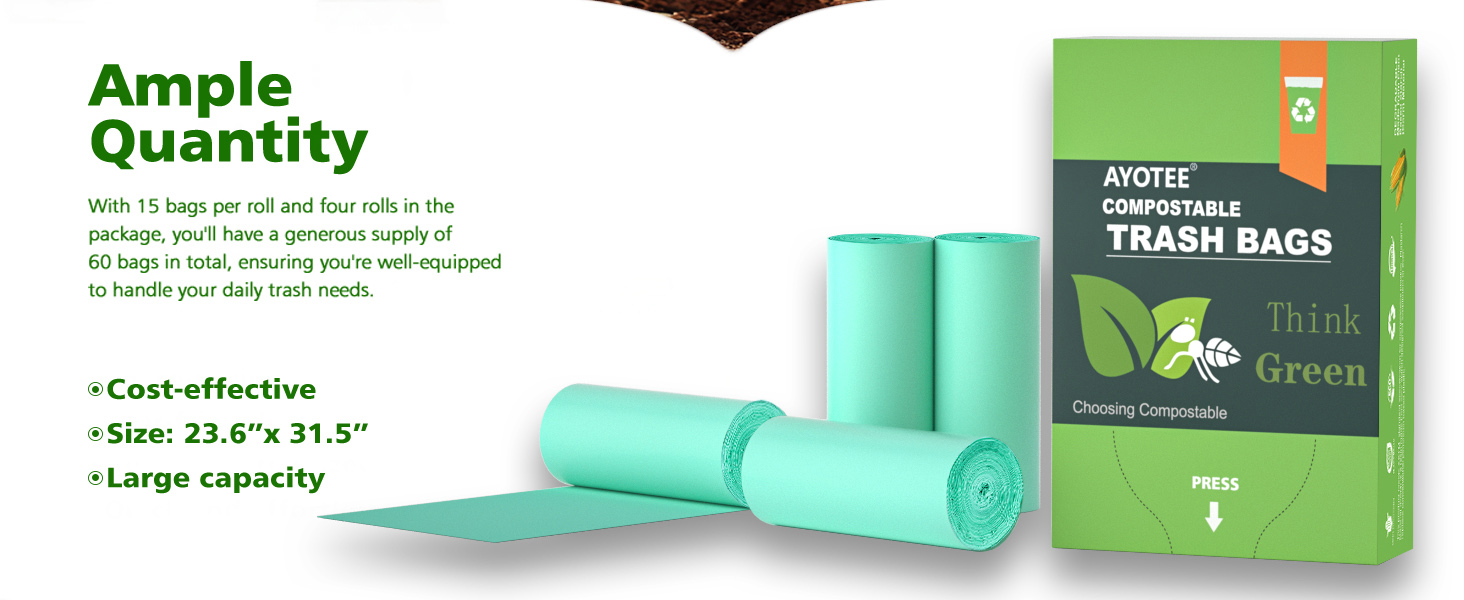 Tall trash bags Size:23.6"x 31.5"