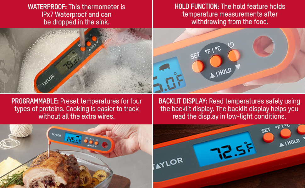 Waterproof Thermometer Features