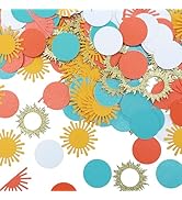 360 Pieces Boho Sun Confetti,Baby Christening Sun Confetti,You Are My Sunshine Table Decor,Groovy...