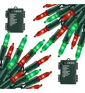 TW SHINE Battery Operated Christmas Lights, 2 Pack Total 100 LED 32 FT Battery Operated String Li...