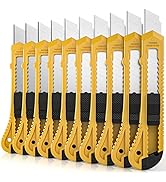 Nicpro 10 PCS Utility Knife Set, 18 mm Retractable Box Cutters Bulk Razor Knife with 10 PCS Extra...