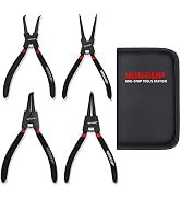 WISEUP Snap Ring Pliers Set Heavy Duty,4PCS-7 inch (Tip Diameter 1/20") Internal/External Circlip...