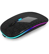 AIKOKOK Wireless Bluetooth Mouse,LED Rechargeable Laptop Mouse.Portable Office Computer Mice use(...