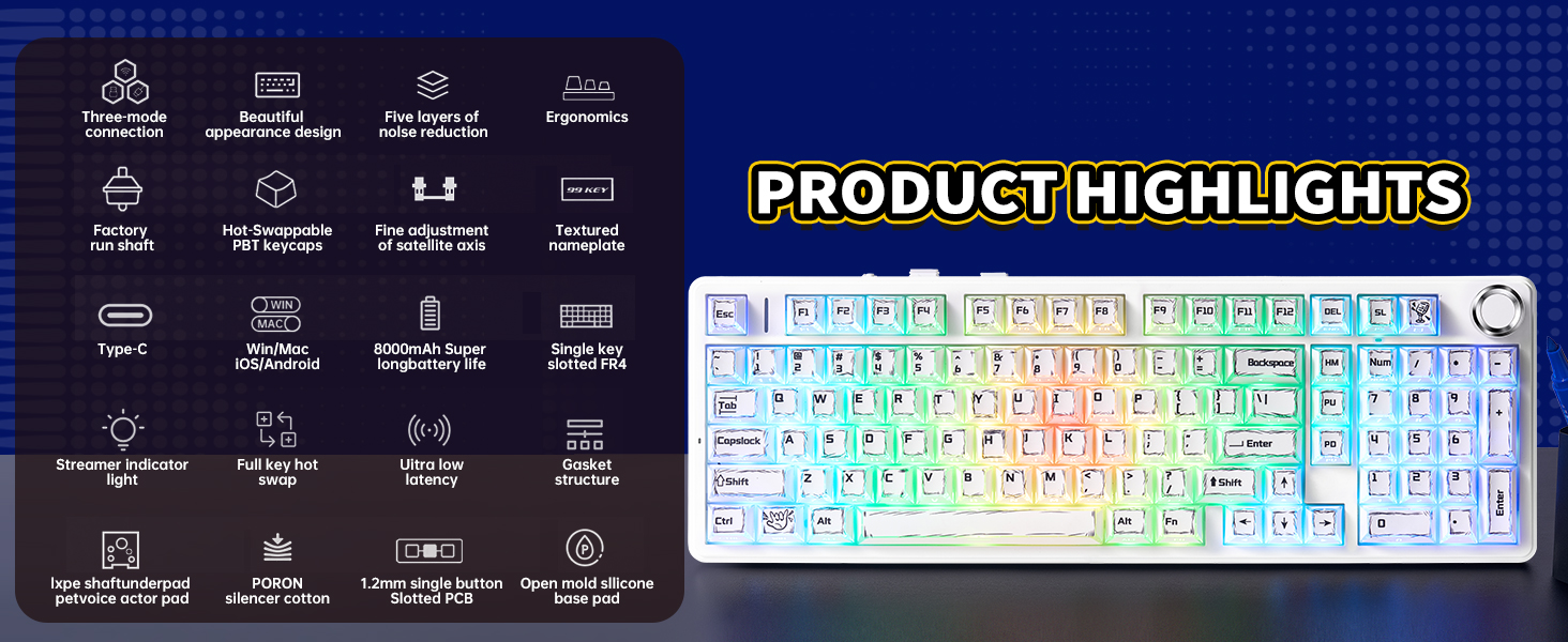 mechanical keyboard - product highlights