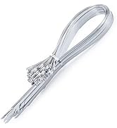 Metal Zip Ties of 100 Pcs, 20 IN SUS 304 Stainless Steel Cable Ties, Heavy Duty Metal Zip Ties fo...