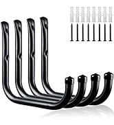 KURUI Ladder Hooks for Garage Wall, 4 Pack Large Garage Storage Hanger for Bike Extension Cord To...