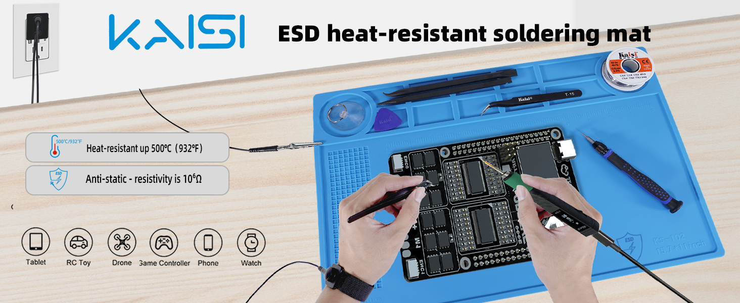 anti static mat anti static wrist strap esd mat anti static soldering mat silicone solder mat