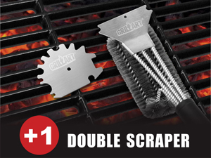 2 scrapers wide cleaning and rotatable scraper