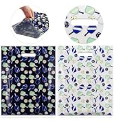 Rainbows & Lilies 100 Pickleball Merchandise Bags 12x15 - Plastic Bags with Handles, Shopping Bag...