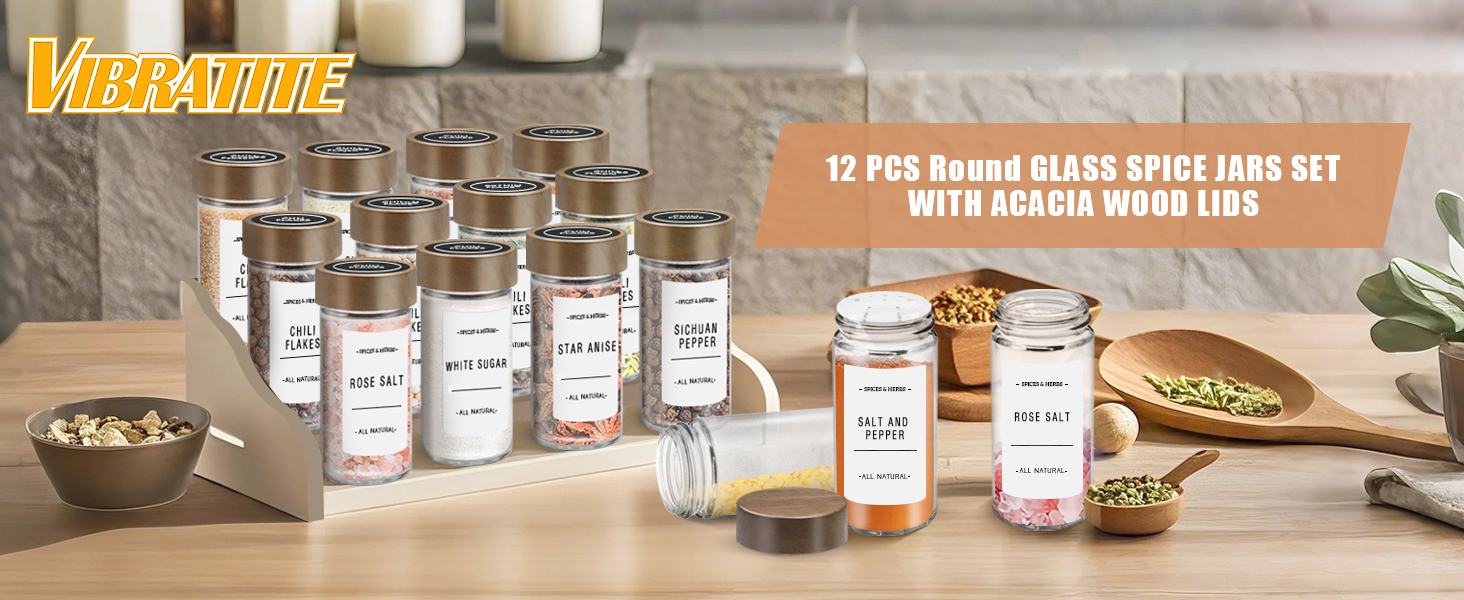 glass spice jars