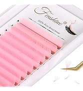 Fenshine Volume Lashes Extensions, Pink 0.07 D Curl 16-23mm Soft Easy Fan Volume Lashes Self Fann...