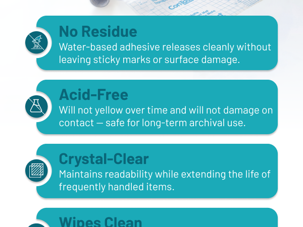 contact clear adhesive liner
