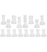16Pcs/Set Chess Mold for Resin Silicone Chess Resin Mold Chess Crystal Epoxy Casting for Making B...