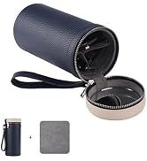 MIVLXLX 3 slots eyeglass case Leather sunglasses storage box, suitable for both men and women, Gl...