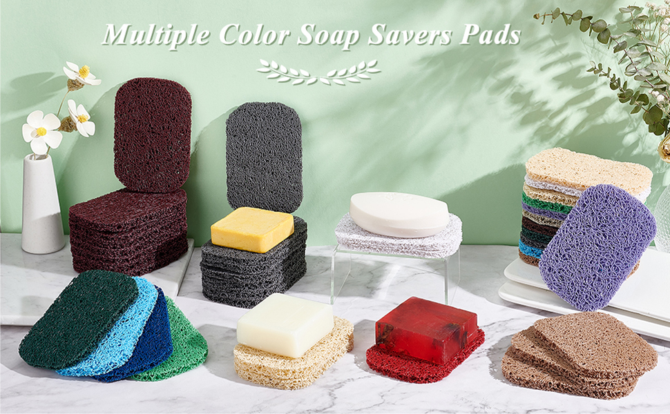 multiple color soaps pads for all types of soaps