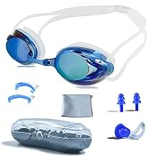 PHELRENA Swimming Goggles, Professional Swim Goggles Anti Fog UV Protection No Leaking for Adult ...