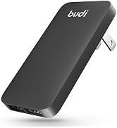 BUDI 17W Extra Slim Portable Wall Charger 2-Port USB-A Charger Foldable Wall Plug Compatible with...