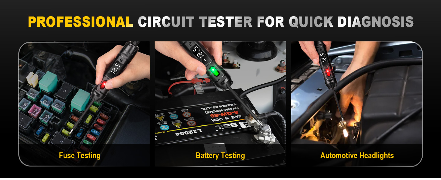 3-72v clear led digtal display test light