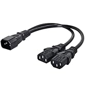 chenyang IEC 320 C14 Male 1 to 2 C13 Female Y Splitter Power Extension Cable Adapter 10A 250V for...