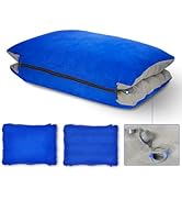 JefDiee Inflatable Camping Pillow with Memory Foam and Washable Cover Camping Gear and Travel Pil...