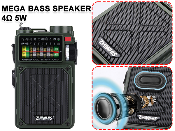5W Speaker Mega Bass