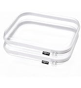 YQBRAO Hard Sided Clear Zipper Case for Storage- Professional-Grade Plastic Clear Zipper Pencil C...