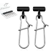 FishTrip Sinker Slides for Fishing Rigs - 25/50/100pcs Duo Lock Snaps for Fishing Line Heavy Duty...