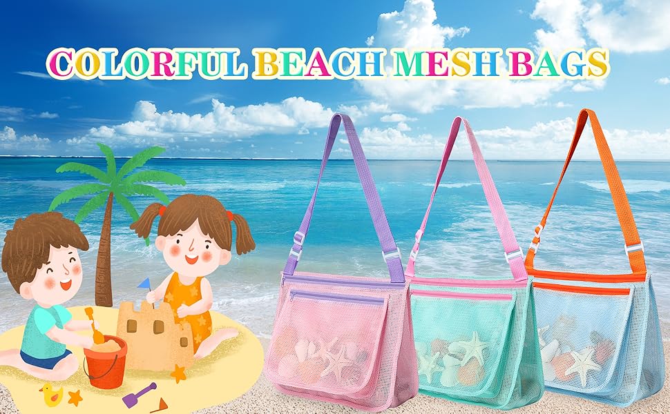 COLORFUL BEACH MESH BAG