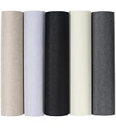 CRASPIRE 10 Sheets 13.7 x 11.8 Inch Linen Book Binding Cloth Fabric Surface Paper Backed Cover 5 ...