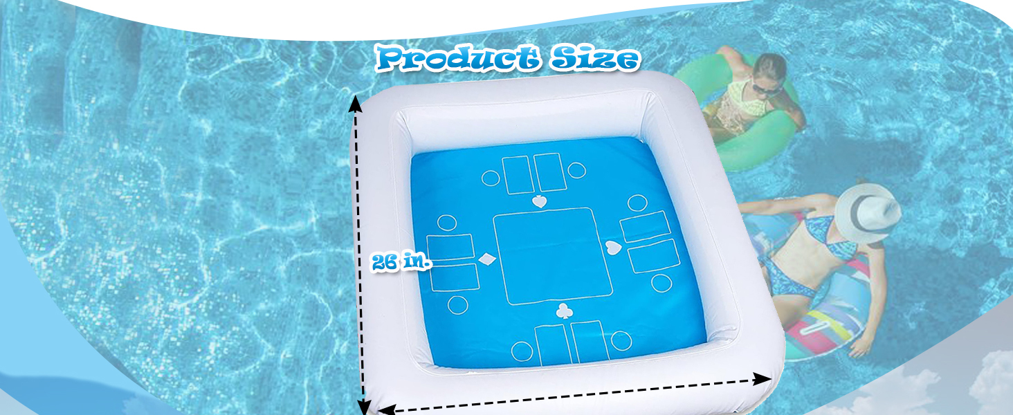 Inflatable Game Table with Waterproof Playing Cards,