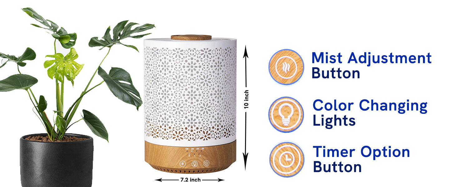 great option gift large oil scent diffuser for home air quality calming lights smooth large mist