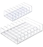 Tecbeauty 2pcs Makeup Palette Organizer Clear Cosmetic Eyeshadow Palettes Storage Tray - 15 Slots