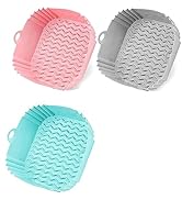 Sonhomay Air Fryer Silicone Liners 3 Pack, 8 Inch Airfryer Liners for 4-7QT Air Fryer Basket, Reu...