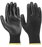 DAXYGYR Antistatic Work Gloves, PU Coated Polyurethane Dipped Gloves, Seamless Handling Gloves fo...
