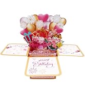 SOLIFEGOBLE 3D Pop Up Birthday Card, Handmade Pull Out Surprise Gift Box Greeting Card with Envel...