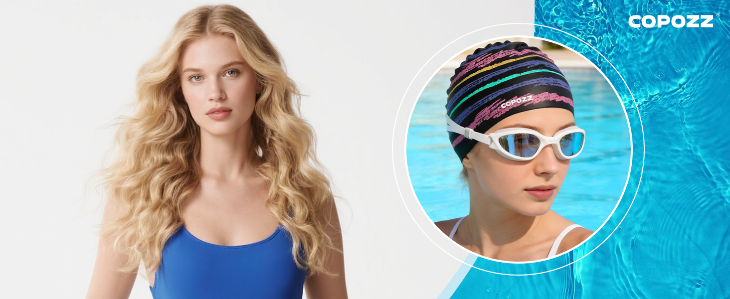 Swim cap for long hair