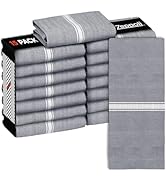 Zeppoli Classic Kitchen Towels - 15 Pack 100% Natural Cotton Kitchen Towel Set, Reusable Wash Clo...