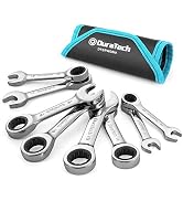 DURATECH Stubby Ratcheting Combination Wrench Set, Metric, 8-piece | 10mm, 11mm, 13mm, 14mm, 16mm...
