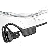 LazyGoose Swimming Headphones, IP68 Waterproof Bone Conduction Headphones,Open Earphones 32GB Mem...