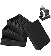 Furniture Wheels Caster Cups, Non-Slip Rubber Bed Frame Stopper Floor Protector for Any Furniture...