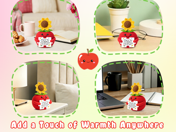 Positive Crochet Apple Sunflower
