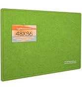 Large Bulletin Board - 48 x 36 Inches, Decorative Felt Pin Board for Wall - 4' x 3' Foldable Phot...