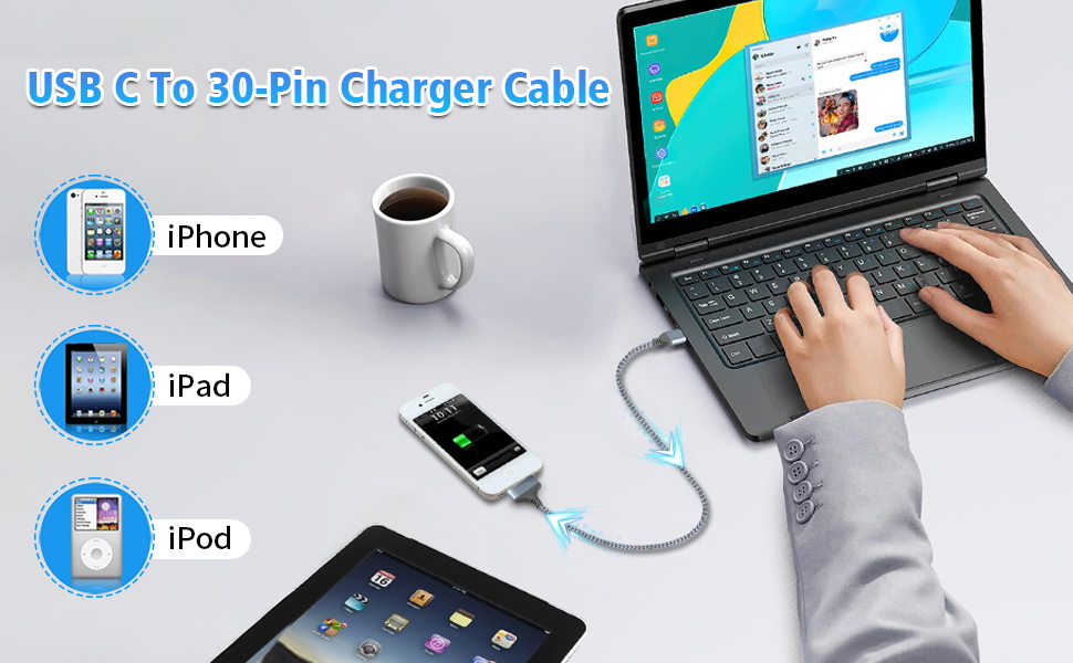30 Pin to USB C Cable