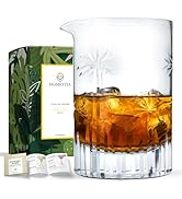 Homestia 24oz Cocktail Mixing Glass Seamless Cocktail Stirring Glass, Palm Tree Bar Mixing Glass ...