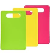 Luckyiren Kitchen Cutting Board Set of 3, Plastic Cutting Boards with Easy Grip Handle for Kitche...