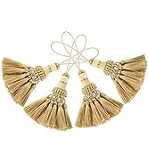 BEL AVENIR Set of 4 Tassel for Craft Elegant Polyester Tassels for Pillow Key Tassel DIY Accessor...
